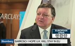 Durão Barroso acredita no crescimento europeu e espera que Reino Unido fique na UE