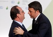 François Hollande e o primeiro-ministro de Itália, Matteo Renzi.  