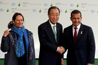 Ségolène Royal, Ban Ki-moon e o presidente do Peru Ollanta Humala. 