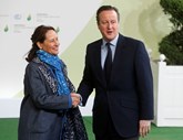 Ségolène Royal e o primeiro-ministro do Reino Unido, David Cameron.
