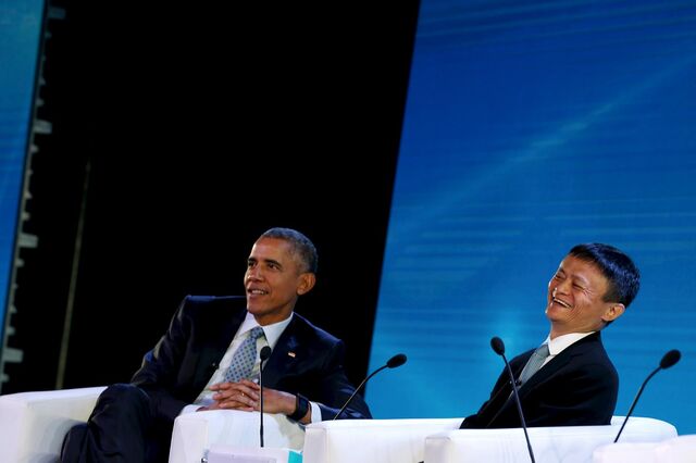 Barack Obama entrevista presidente da Alibaba 