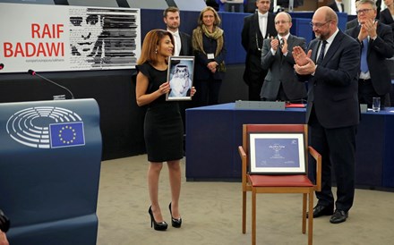 Cadeira vazia na entrega do prémio Sakharov a Raif Badawi