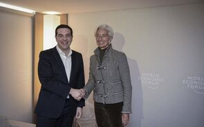 Alexis Tsipras Christine Lagarde FMI Grécia Davos