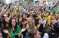 Em São Paulo, as manifestações no dia da tomada de posse de Lula da Silva.