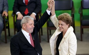 Dilma Rousseff e Lula da Silva na tomada de posse