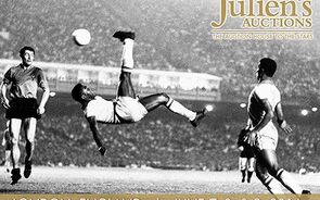 pele futebol leilão desporto