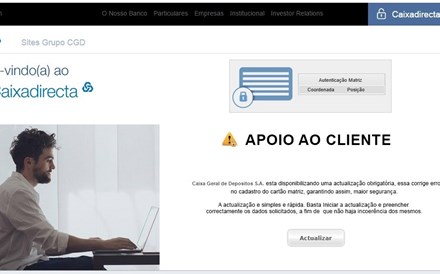 O e-mail fraudulento que está a ser enviado aos clientes da CGD