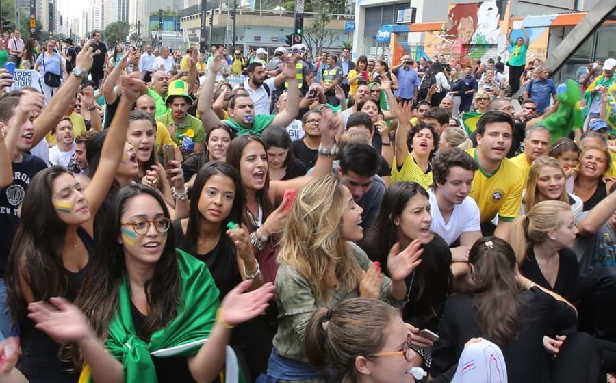 Em São Paulo, as manifestações no dia da tomada de posse de Lula da Silva.