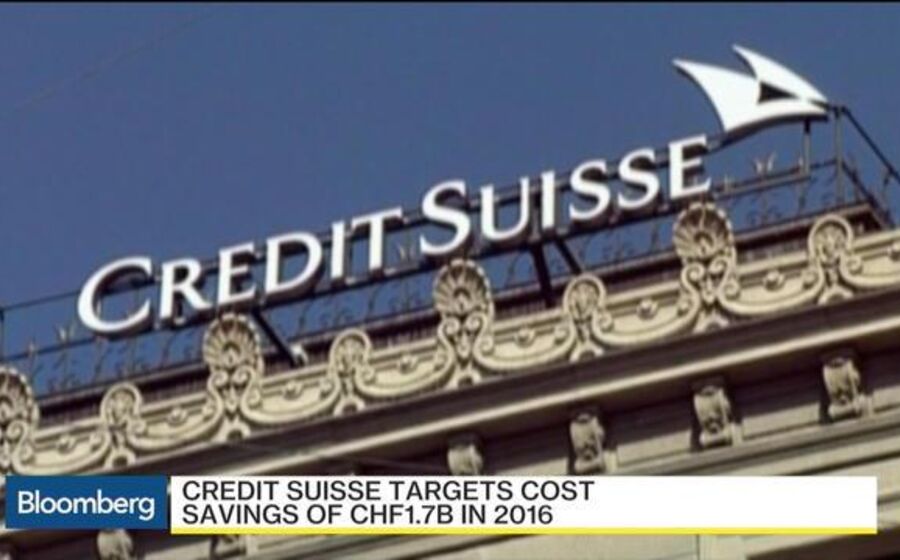 BLOOMBERG TV - Credit Suisse to Cut 2000 Additional Jobs in 2016