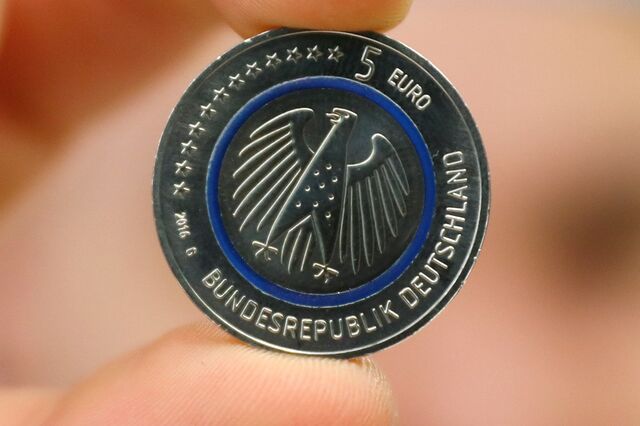Há uma moeda de cinco euros na Alemanha