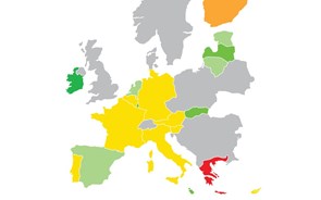 Mapa: Apenas um país da Zona Euro vai crescer mais de 4% em 2016