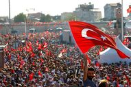 Turquia Istambul manifestação 24 de Julho