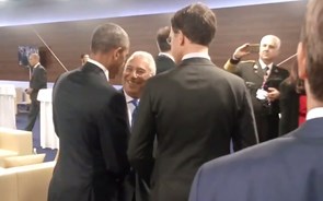 O encontro 'bem-disposto' de Costa e Obama na cimeira da NATO