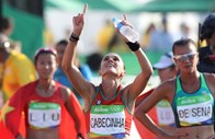 Ana Cabecinha terminou a prova de marcha 20 Km na sexta posição.