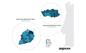 Mapas: as freguesias de Lisboa e do Porto de onde desapareceram as casas para arrendar