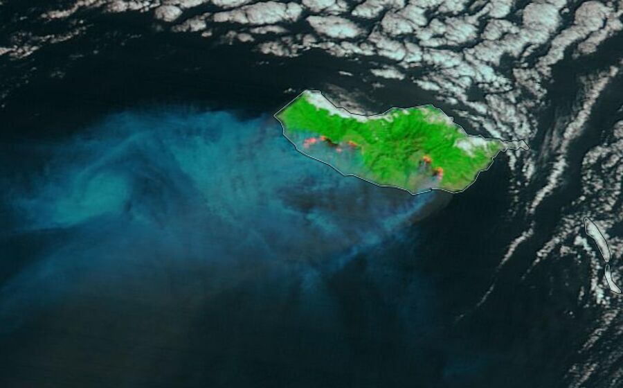 Madeira incêndios NASA