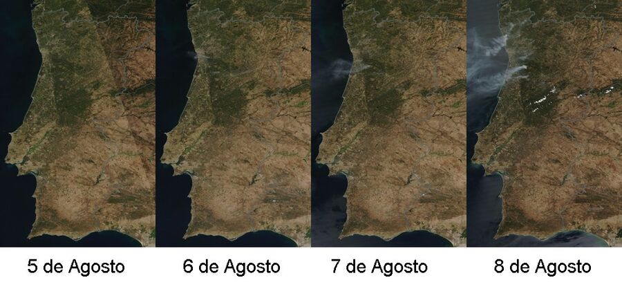 Incêndios Satélite Nasa Portugal Fogos