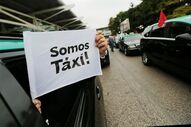 taxi manifestação 