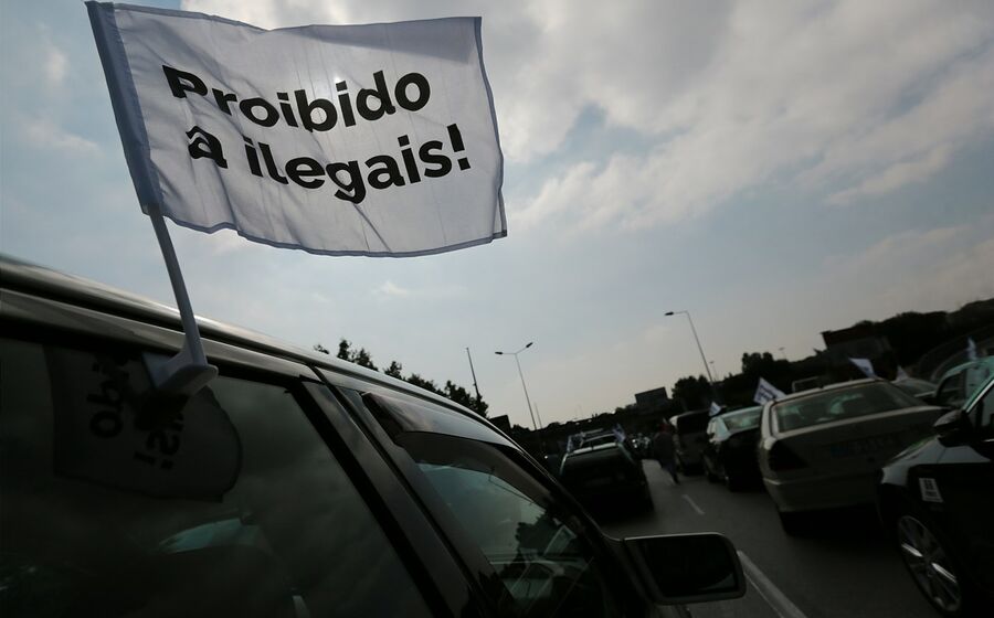 táxi protesto lisboa
