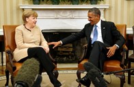 Estados Unidos, 2 de Maio de 2014. Angela Merkel e Barack Obama voltam a reunir-se na Casa Branca, em Washington. 