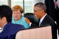 Japão, 26 de Maio de 2016. Desta feita Merkel e Obama participam numa cimeira do G7, em Shima. 