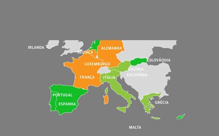 Mapa: PIB de Portugal em destaque na Zona Euro