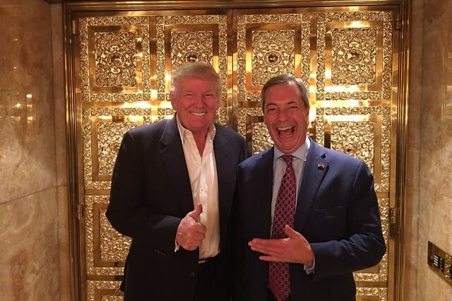 Trump sugere Farage para embaixador nos EUA