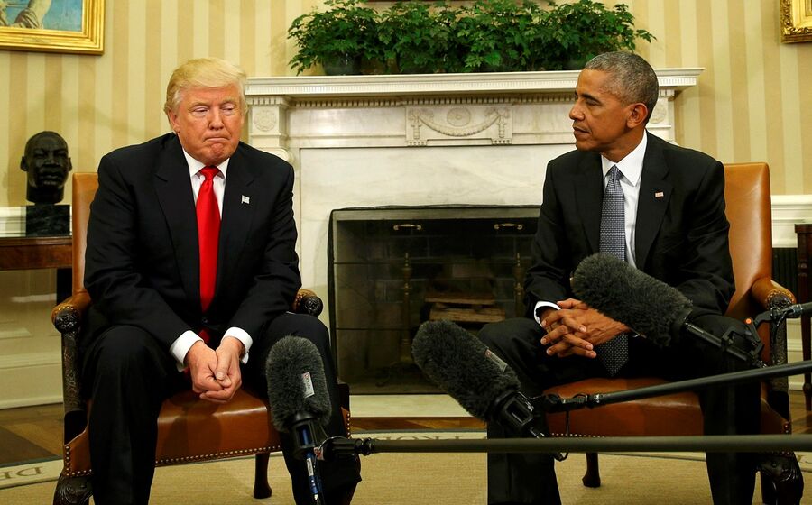 Trump reunido com Obama