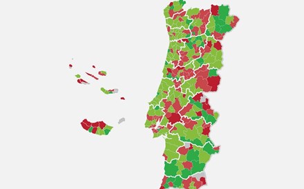 MAPA de RADÃO de Portugal