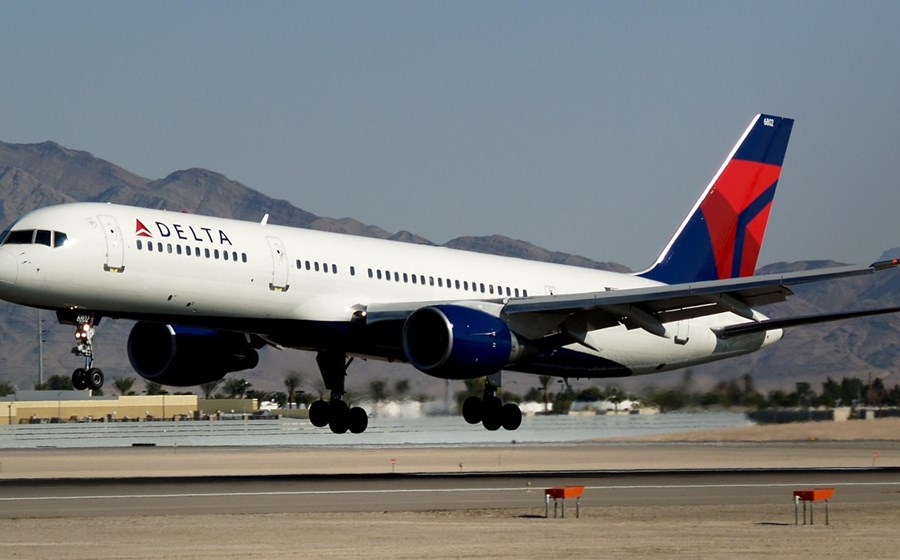 8. Delta Air Lines – percentagem de atrasos: 14,83%