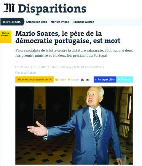 Mário Soares PS livro condolências