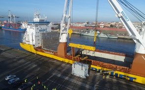 Dez milhões de toneladas valem recorde semestral de mercadorias em Leixões