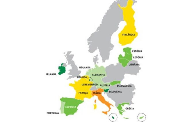 Mapa: Portugal continua na cauda do crescimento europeu