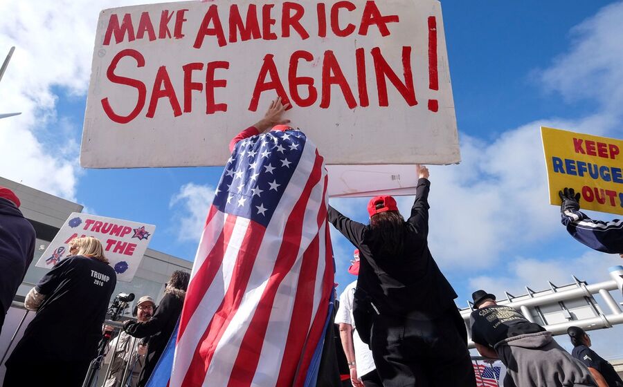 manifestantes manifestação apoio trump