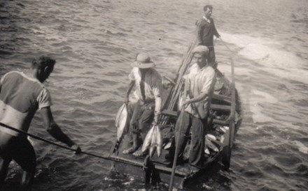 Pescadores na Selvagem Grande, início dos anos 50