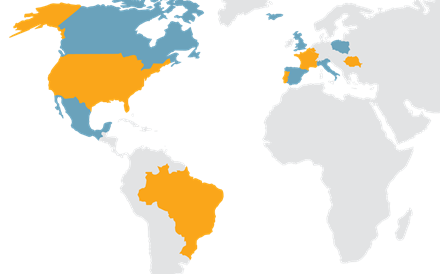 O mapa da EDP Renováveis na Europa e nas Américas 