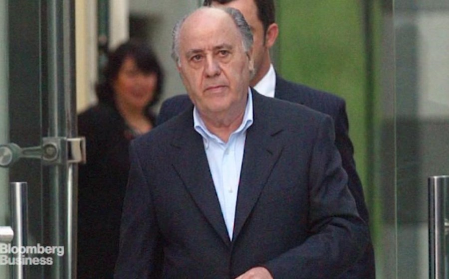 4.º  Amancio Ortega, accionista da Zara. Fortuna avaliada em 71,3 mil milhões de dólares. Espanha