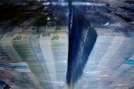 nota50euros notas moedas dinheiro carregado