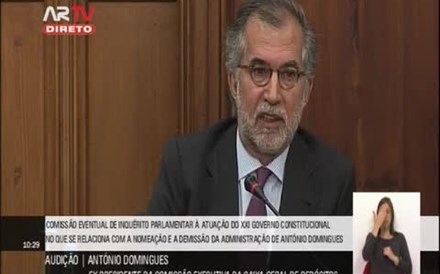 Domingues diz que avisou Centeno de que não aceitava entregar declarações no TC 