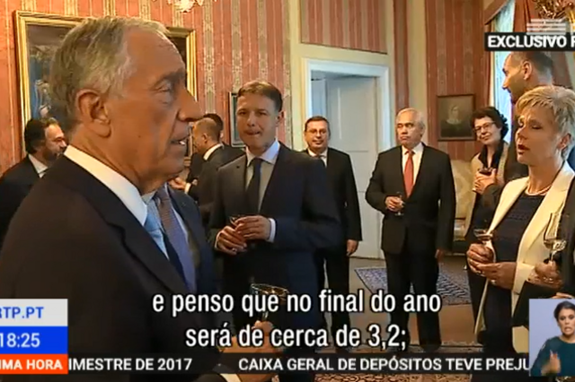 Marcelo diz que 'é uma hipótese' Portugal crescer 3,2% este ano