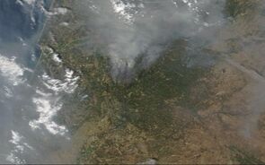 Os dias do incêndio vistos do espaço