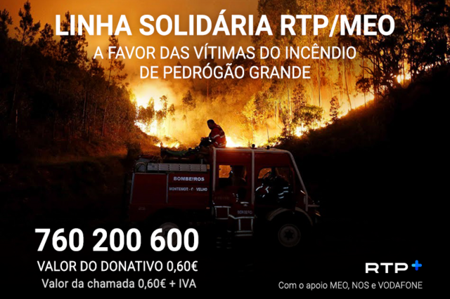 RTP diz que 1,32 milhões para Pedrógão foram para as Misericórdias