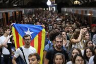 protestos em Barcelona