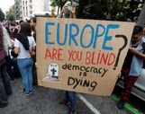 protestos em Barcelona