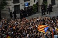 protestos em Barcelona