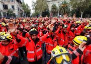 protestos em Barcelona