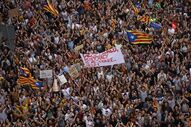 protestos em Barcelona