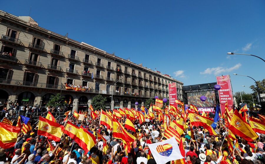 barcelona manifestação pró-unidade espanha