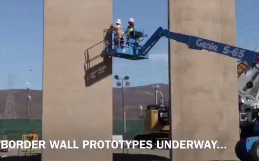 muro méxico protótipo trump vídeo