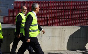 O 'chairman' Manuel Violas acompanhou Marcelo na visita à fábrica da Super Bock.